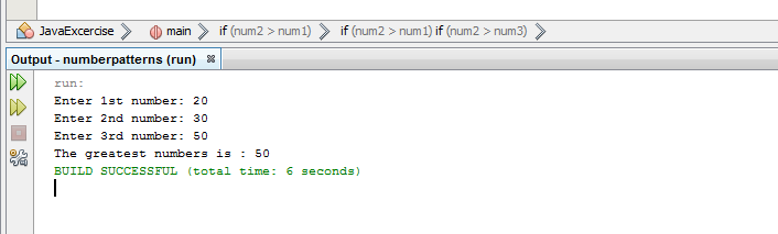 Write a Java program to take three numbers from the user and print the greatest number