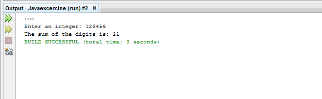 Write a Java program and compute the sum of the digits of an integer