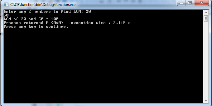 Write C program to find LCM of two numbers using recursion