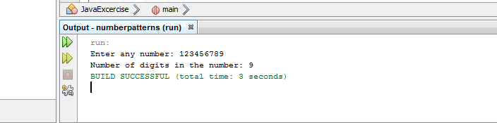 Write a Java program that reads an positive integer and count the number of digits