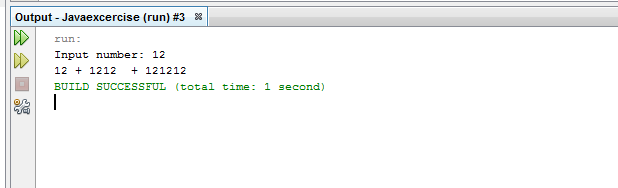 Write a Java program that accepts an integer (n) and computes the value of n+nn+nnn