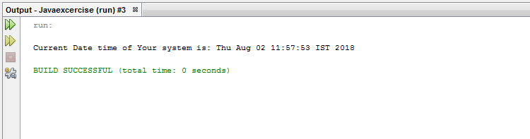 Write a Java program to display the system time