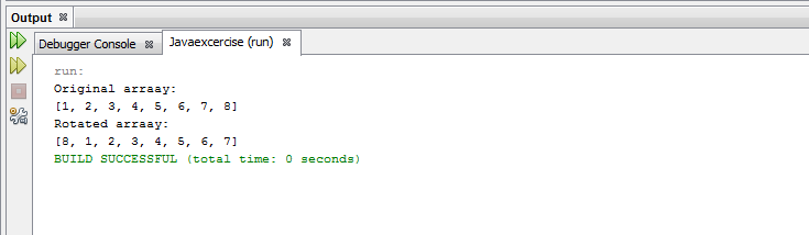 Write a Java program to cyclically rotate a given array clockwise by one