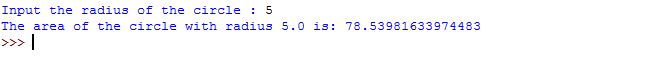 Write a Python program which accepts the radius of a circle from the user and compute the area