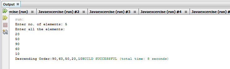 Write a Java Program to Sort the Array in Descending Order