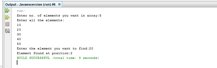 Write a Java Program to Search Key Elements in an Array