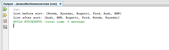 Write a Java program to sort a given array list