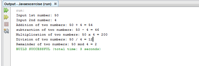 Write a Java program to print the sum, multiply, subtract, divide and remainder of two numbers