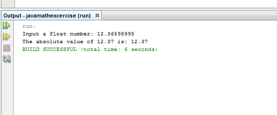 Write a Java program to convert a float value to absolute value