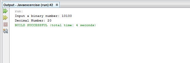 Write a Java program to convert a binary number to decimal number
