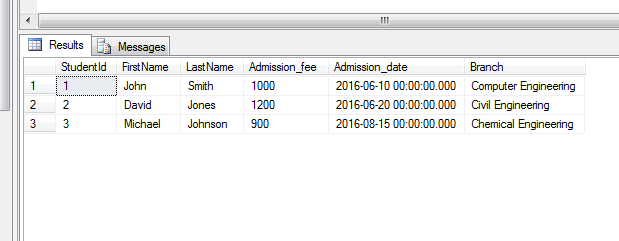 Write a SQL query to get student details from tblStudent table whose admission year is "2016"